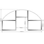 Polytunnel Kit 6.1m wide x 3.2m high x 1.6m windup walls - Image 3