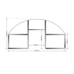 Shade House 6.1m wide x 3.2m high x 1.6m walls