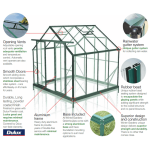 Greenhouse 6ft x 6ft Polycarbonate - Image 2