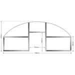 Shade House 7.0m wide x 3.2m high x 1.6m walls
