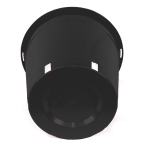 Black plastic pot, 8-litre capacity, 250mm (10-inch) diameter, 235mm height, ideal for gardening, seedlings, and plant propagation.