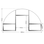 Shade House 5.0m wide x 2.7m high x 0.9m walls