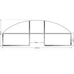 Polytunnel Kit 10.0m wide x 3.6m high x 2m windup walls - Image 2