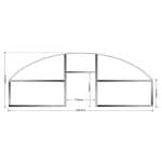 Polytunnel Kit 8.5m wide x 3.2m high x 1.6M windup side walls - Image 3