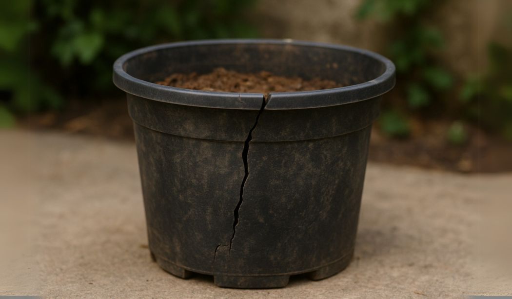 brittling plastic pot