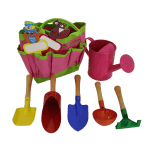 Kids 8 Piece Gardening Toolkit - Pink - Image 2