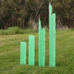 Vine Guards - Fluted & Tabbed - 450mm high x 90mm triangle - Image 2