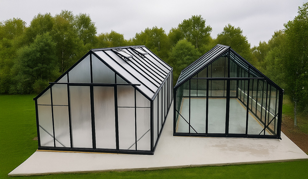 Glass vs polycarbonate greenhouse 2