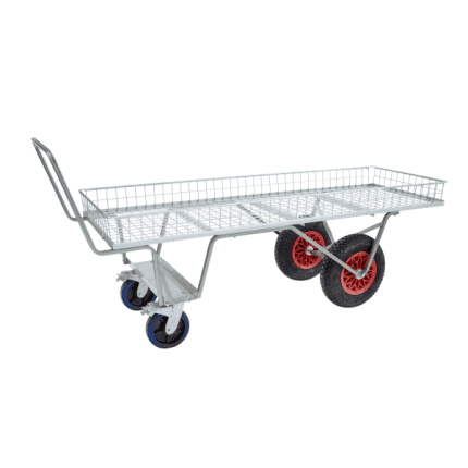 Four Wheel Trolley Rail Top Barrow 6ft x 2ft