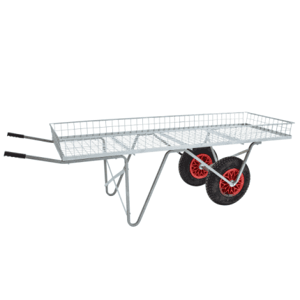 Two Wheel Nursery Factory Warehouse Trolley Rail Top Barrow 6ft x 2ft