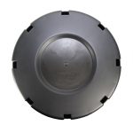 Garden City Plastics large black squat plastic pot, 92-litre capacity, 650mm diameter, and 400mm height, made from durable PP5 recyclable plastic, ideal for gardening and landscaping.