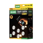 Warm white deck lights providing subtle outdoor illumination