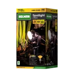 Warm white spotlight for outdoor lighting, ideal for garden features and pathways