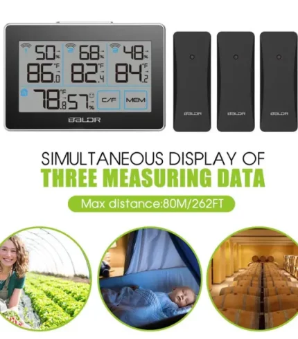 BALDR Wireless Thermometer-Hygrometer with remote sensor