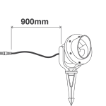 Holman 100mm RGB Colour Spotlight RGB spotlight for garden lighting with customizable colors