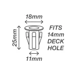 Holman 18mm Warm White Deck Lights for outdoor use