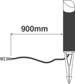 Durable, energy-efficient warm white path light for garden pathways