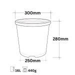 16L Flower Bucket 300mm Black - Image 2