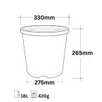 18L Flower Bucket 330mm Black - Image 2