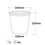 1L Flower Bucket Squat 140mm - Image 2