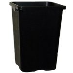 24L black square flower bucket with 290mm diameter and 400mm depth, ideal for garden tasks