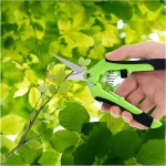 Hydro Bitz Straight Blade Trimming Scissors with ergonomic rubber handle, titanium-coated straight blades, and safety lock