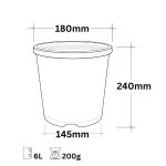 6L Square Flower Bucket 180mm Black - Image 2