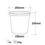 8L Flower Bucket 250mm Black - Image 2
