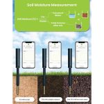 iBebot Soil Quality Sensor, Bluetooth-enabled device for measuring soil moisture and nutrients with cloud-based connectivity