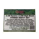 Fruit Fly Netting & Insect Mesh – Square 2.4m x 2.4m x 2.8m - Black Fitted - Image 3