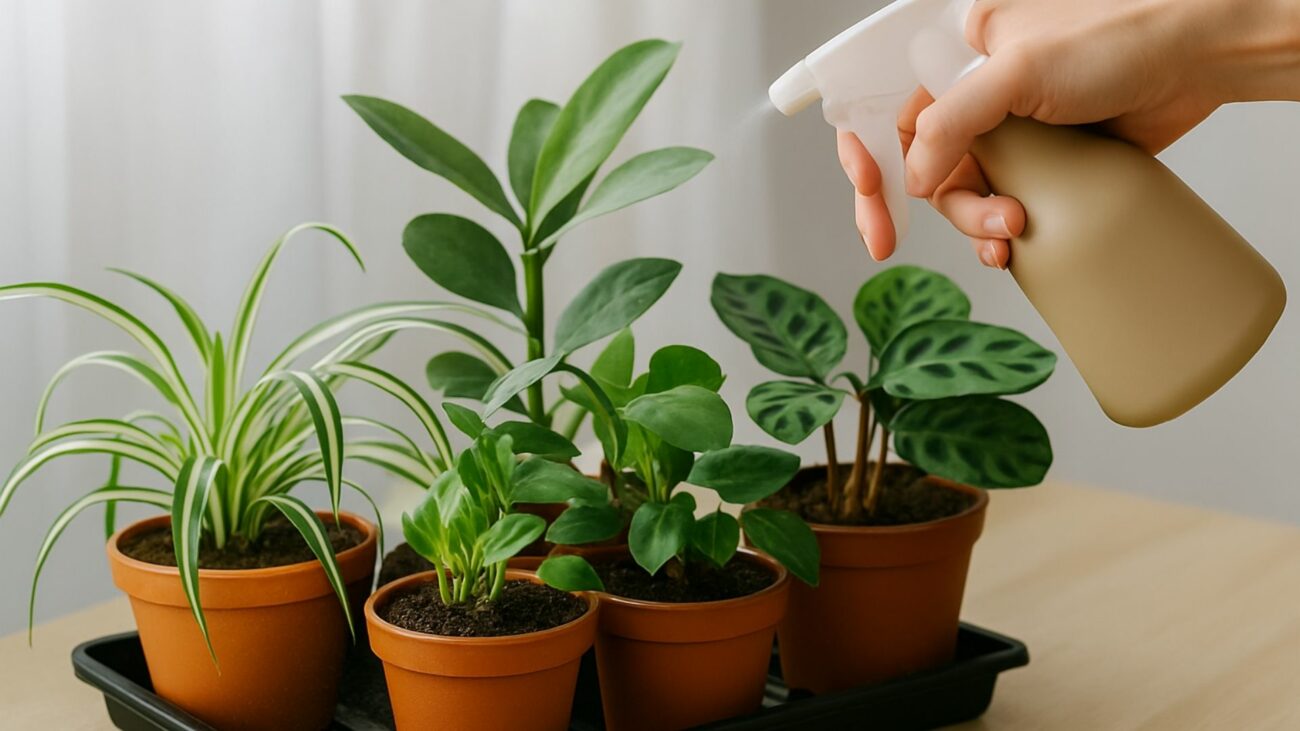 Grouping the plants together for humidity