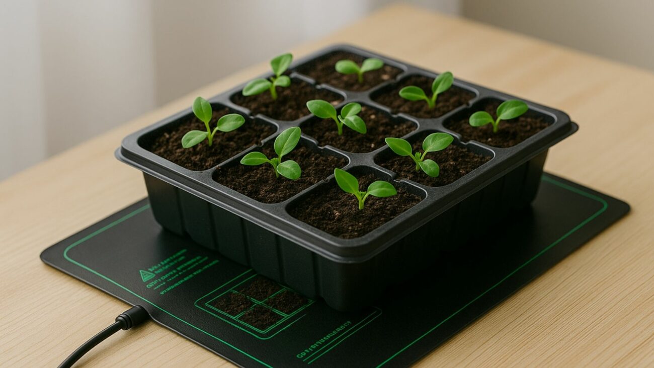 Plants on a heat mat