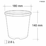 Squat Pot - 190mm - Image 2