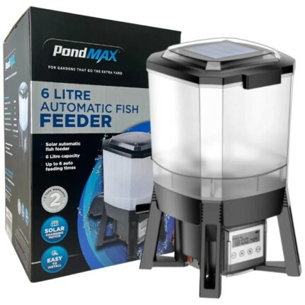 pondmax solar automatic fish feeder