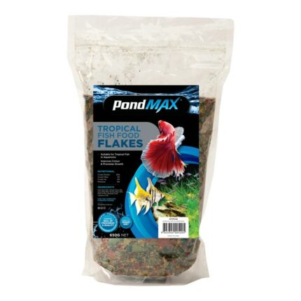 pondmax tropical fish food flakes 650gm