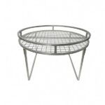 round bench with top rail 800mm side