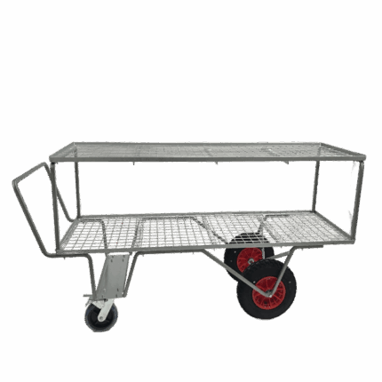 Four Wheel Trolley Rail Top Barrow Duel Level 6ft x 2ft with Break no side