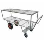 Four Wheel Trolley Rail Top Barrow Duel Level 6ft x 2ft with Break no side 1