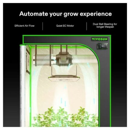 Vivosun Aerozesh S4 Inline Fan 4" with E42A Temp and Humidity Wifi Controller 1
